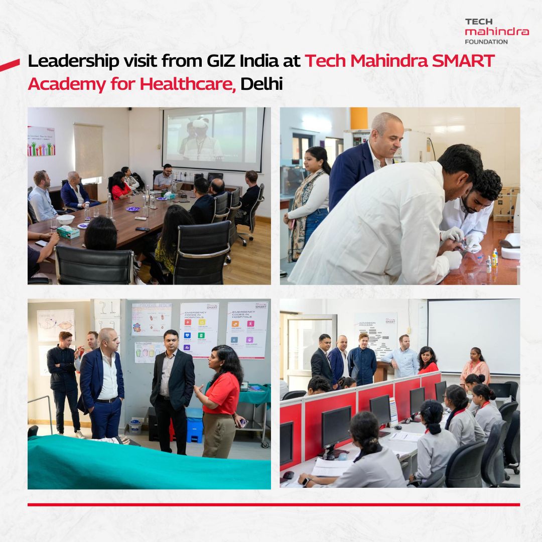 techmahindracsr's tweet image. Senior delegates from @giz_gmbh visited the Tech Mahindra SMART Academy for Healthcare, Delhi. The visit featured insightful discussions on how #technology and #innovation are transforming allied healthcare skilling.

Project Ascent – Alliance for Skill &amp;amp; Capacity ENhancement…