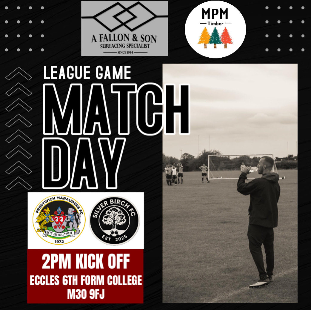 𝗠𝗔𝗧𝗖𝗛𝗗𝗔𝗬✅

The Birch face an away trip to Prestwich Marauders this afternoon 🙌

#UpTheBirch | #UTB