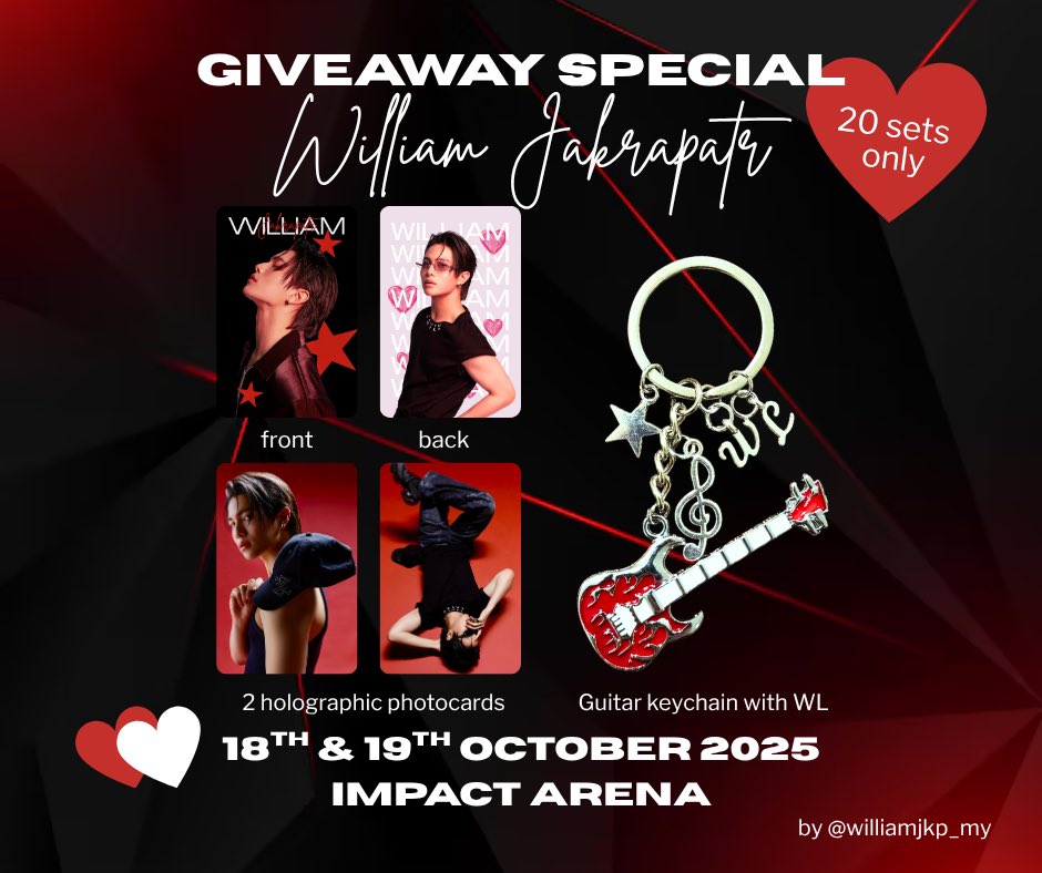 williamjkp_my's tweet photo. 🐺 #LYKN 🐺
Giveaway special for #LYKNDuskAndDawnConcert

📍: Impact Arena
🗓️: 18th &amp; 19th October 2025
⏰: TBA

🎸 set = 2 holographic photocards + 1 guitar keychain with WL

❤️ rt &amp; ask for “William special” to claim
🖤 dm for exchange https://t.co/Zi1G0sVJAH