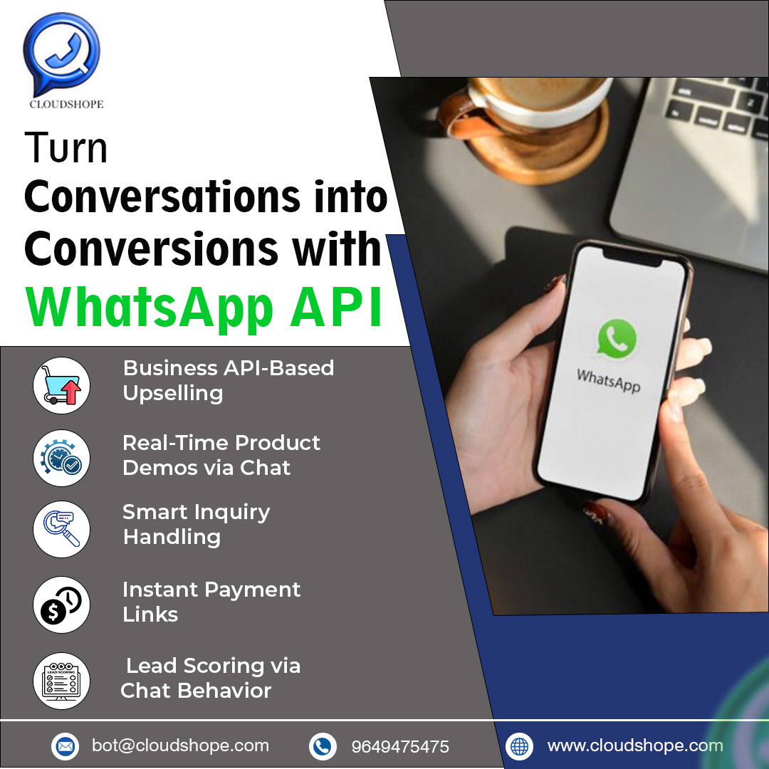 CloudShopeTech's tweet image. 🚀 Turn Chats into Sales with WhatsApp API!
👉 Start now with Cloudshope
Contact Us Today
📞 Call us: +91-9649475475, +91-8882654488
📩 Email: bot@cloudshope.com
🌐 Learn more: cloudshope.com/whatsapp-chatb…

#whatsappapi #cloudshope #businessautomation #leadgeneration #chatmarketing