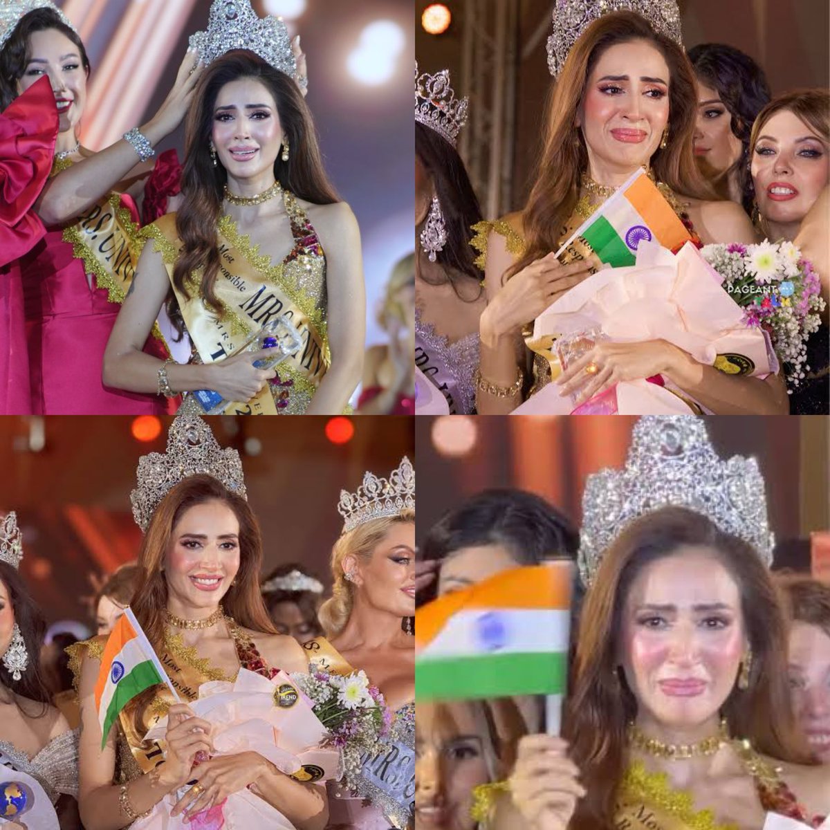 tellykhazana's tweet image. History made! 🇮🇳 
Sherry Singh has been crowned Mrs Universe 2025, a first-ever win for India! A moment of immense pride. Congratulations to our new queen! 👑✨
#MrsUniverse2025 #SherrySingh #India #ProudMoment