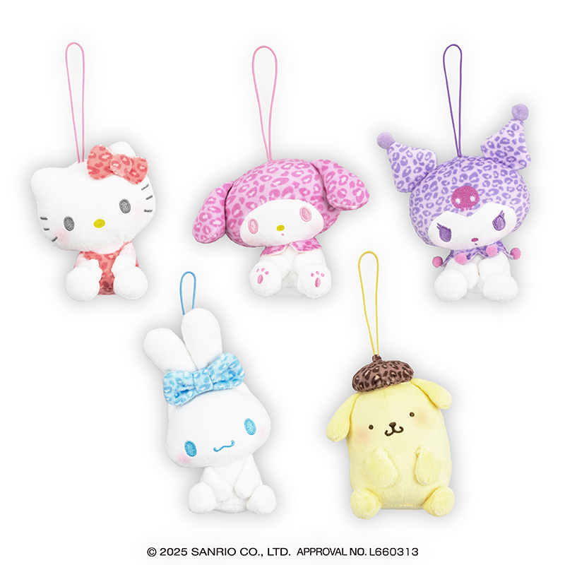 【景品情報】
#サンリオキャラクターズ ヒョウ柄おすわりちょいデカマスコットが 10月16日 より順次登場予定✨

#ハローキティ #シナモロール #マイメロディ #ポムポムプリン #クロミ がラインナップ‼️

入荷店舗は近日公開！💞
⇒rakupa.jp/prize_list/
#楽市楽座