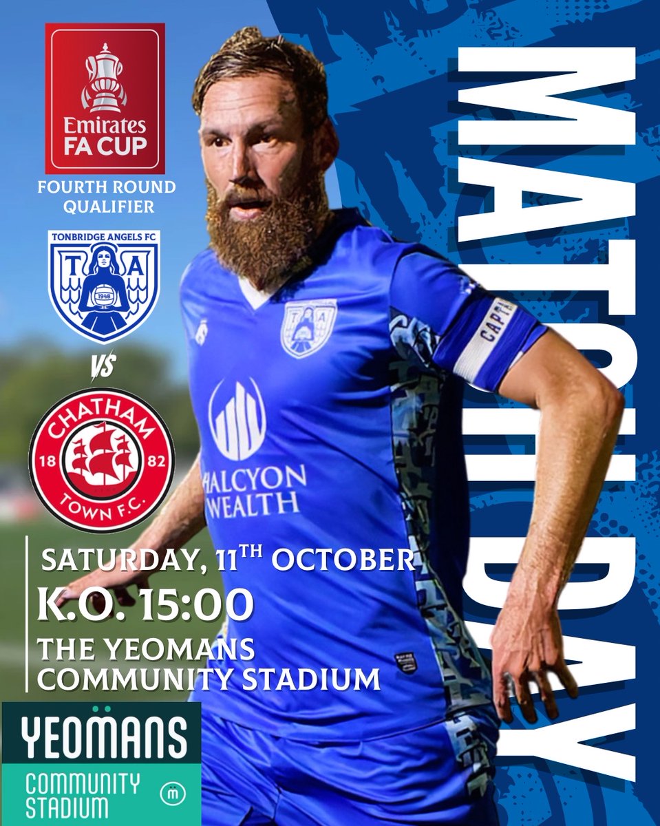 tonbridgeangels's tweet image. ⚽️ | 𝐅𝐀 𝐂𝐔𝐏 𝐌𝐀𝐓𝐂𝐇𝐃𝐀𝐘

😇🆚 𝗖𝗵𝗮𝘁𝗵𝗮𝗺 𝗧𝗼𝘄𝗻  @ChathamTownFC 
🗓️ Sat, 11th Oct
⏰ 15:00
📍 Darenth Ave, TN10 3JF
🏆 @EmiratesFACup 4Qr
🎟️ tonbridgeangels.co.uk/buy-tickets
🎟️ Adults £18 Cons £15 Youths £8 U12 Free
🎟️ Cash or card on the turnstiles
🍺 Drinks offers
#COYA…