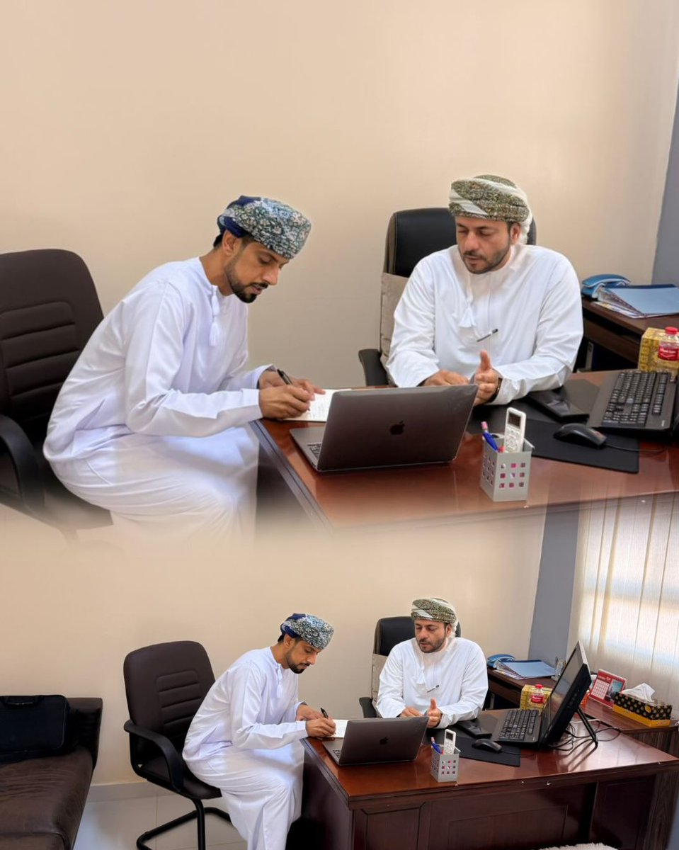 🔺قدم أ. ناجي الكلباني مشرف مادة الرياضيات للمعلم الأول أحمد الكندي حلقة نقاش تطرق  فيها إلى خطة المادة وأهم الجوانب الفنية المتعلقة بها و برامج الإنماء المهني وكيفية تفعيلها والاستفادة منها و الزيارات الإشرافية وأنواعها و أهميتها في تطوير العملية التعليمية.