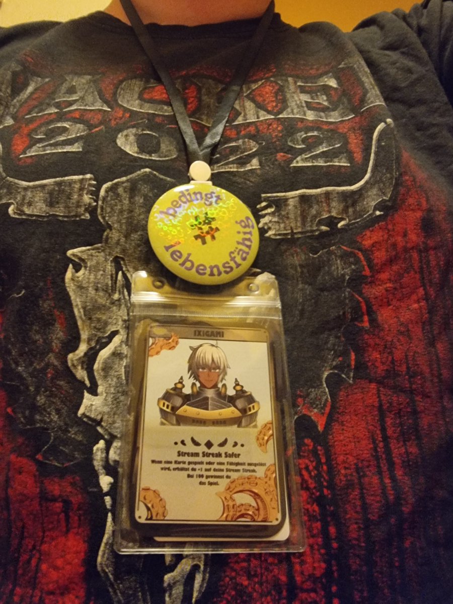 Auf geht es zur Polaris!
Falls ihr mich seht könnt ihr mich gerne ansprechen (trage auch einen grünen Legend of Zelda Rucksack) 😁
Ich habe Postkarten und Sticker dabei 😊
#polariscon #GERVtuber
Der #bedingtlebensfähig Button vom guten <a href="/ollo_trollson/">trollo</a> darf natürlich nicht fehlen