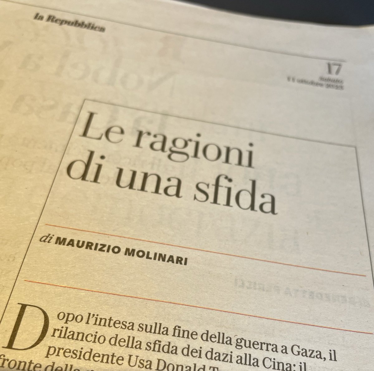 speriamo che elkann venda in fretta anche repubblica, magari è la volta buona che ci liberiamo degli editoriali reazionari di molinari. <a href="/pazzoperrep/">PazzoPerRepubblica</a>