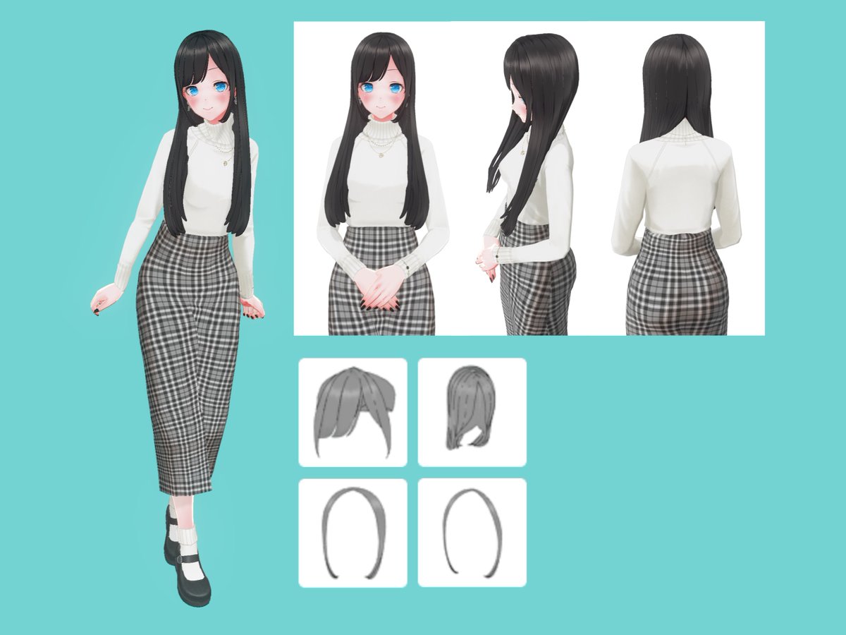 uu.getuploader.com/smo3d2/downloa…
前に下ろしたロングヘアのセットを公開しました。
胸が大きいと干渉しやすくなります。綺麗に見える色味等もかなり限られます。色々許せる方向け