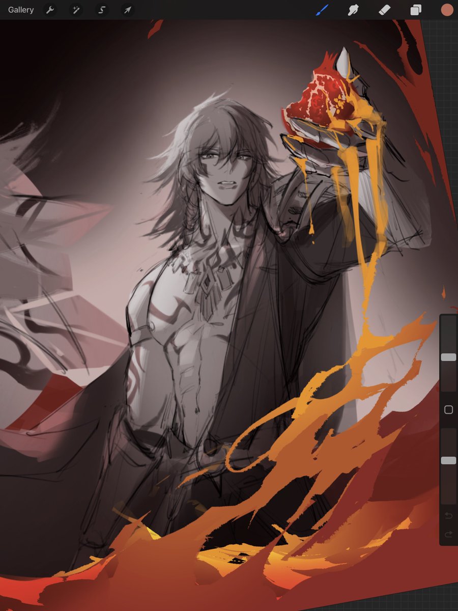 one of many rejected thumbnails for a future project...huhuhuhu 🍷#Mydei