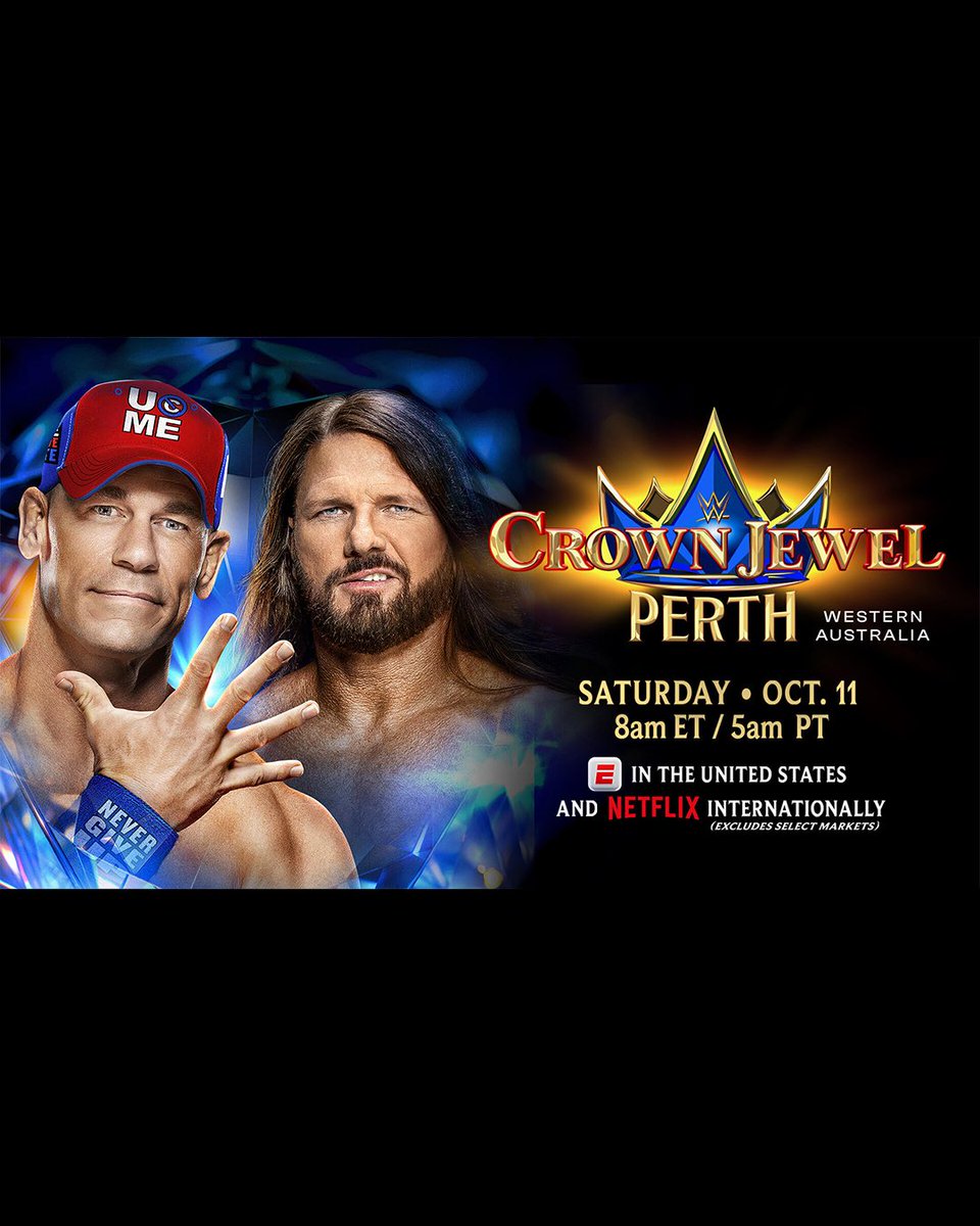 JohnCena's tweet image. Cena v Styles
One final time. 
Nothing to lose. Holding nothing back. 
#WWECrownJewel