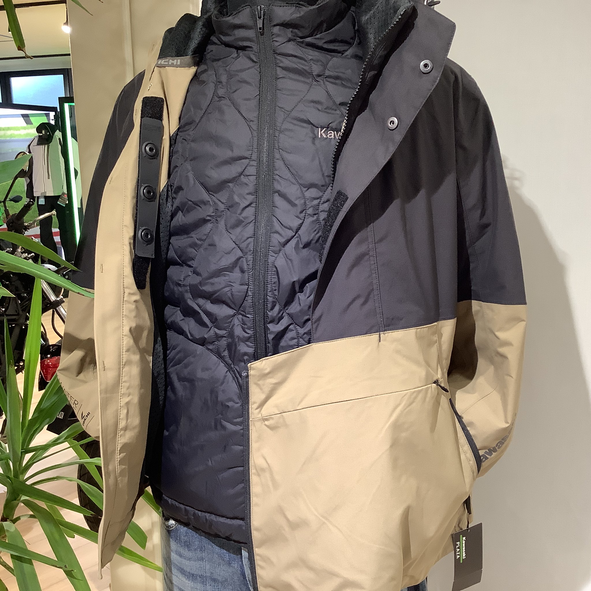 Kawasaki TAICHIジャケット Lサイズ カーキ カワサキ KAWASAKI ジャケット 2023-2024秋冬モデル ウインター