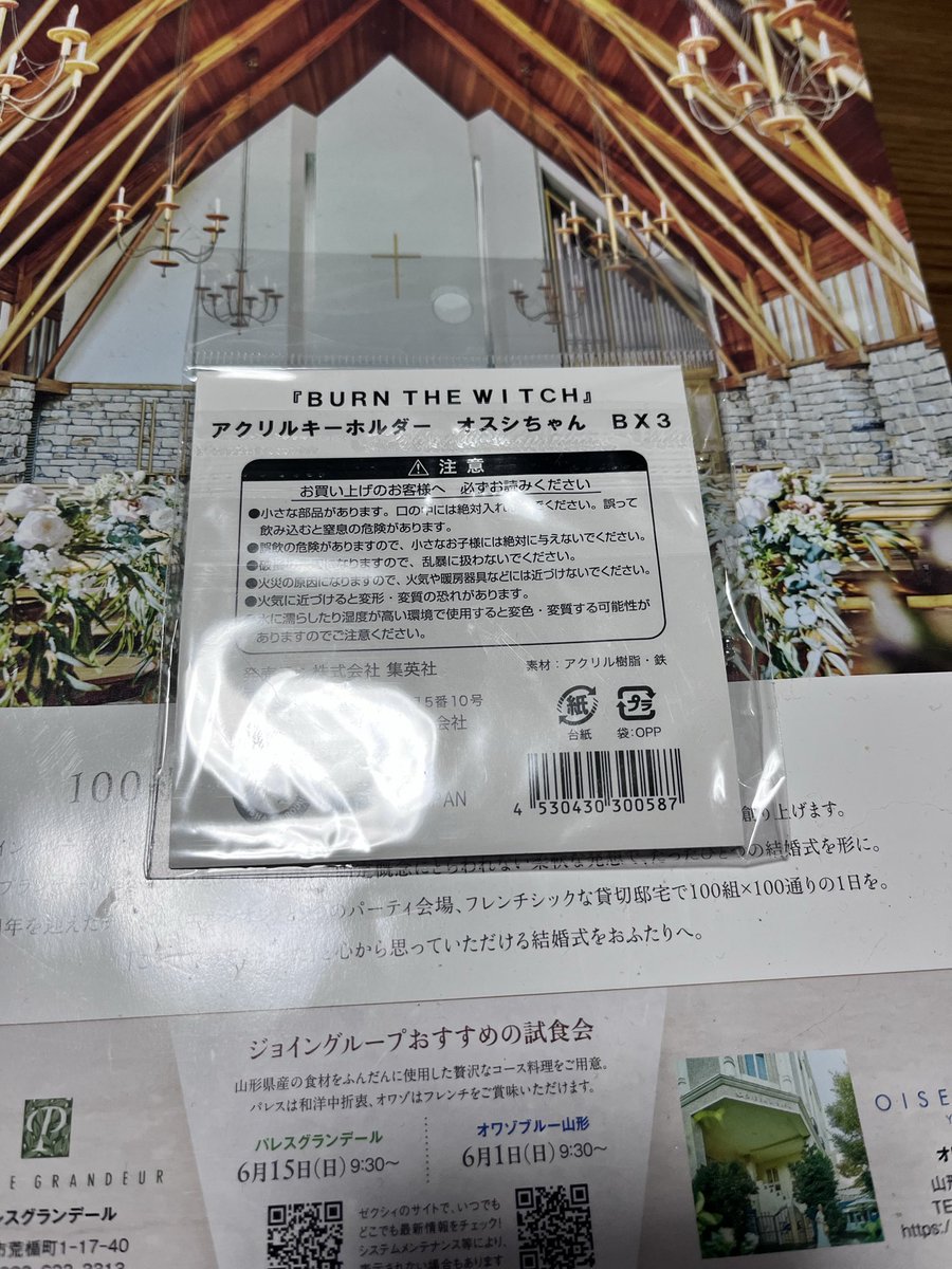 【譲渡】　BURN THE WITCH アクリルキーホルダー　アクキー　ジャンプショップ

譲:オスシちゃん
求:880円+送料
新品未使用です
購入しましたが使用予定ありませんのでお譲りします
よろしくお願いします