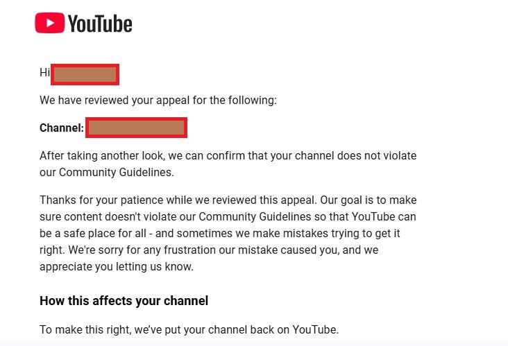 pad62860's tweet photo. @TeamYouTube You 1st terminated my channel, &amp; then after I sent an appeal, u reinstated it saying that I am not violating any policy. But days later u terminated me again. Pls review my channel again. I have been coached by my YP Manager. Have mercy. Sent u a DM too. https://t.co/VcT6ZUVGFk