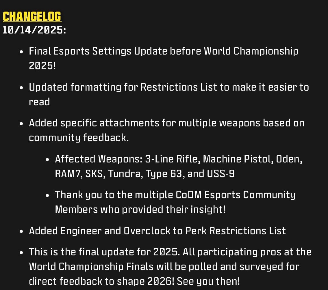 CoDMobileSports's tweet image. 🚨 Esports Rulebook Update

Huge changes to the Rulebook ahead of Stage 5. 
Link: callofduty.com/mobile/esports…