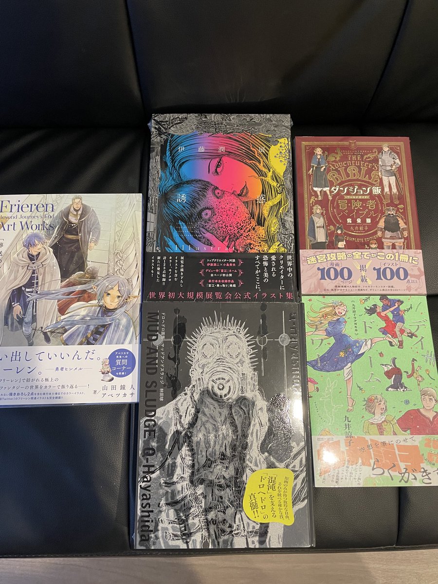 Lucked out on some good artbook finds at the end of my trip 😊✨