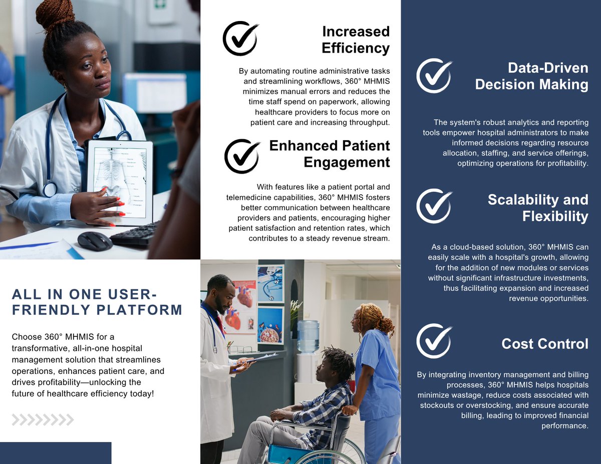 DocsExplainFM's tweet image. Revolutionize hospital ops with next-gen EMR &amp;amp; Revenue Cycle Management! 💻⚕️
Boost efficiency, secure access, faster payments, and smarter care.
Sign up 👉 360mhmis.click

#HealthTech #EMR #HospitalManagement #RCM #DigitalHealth