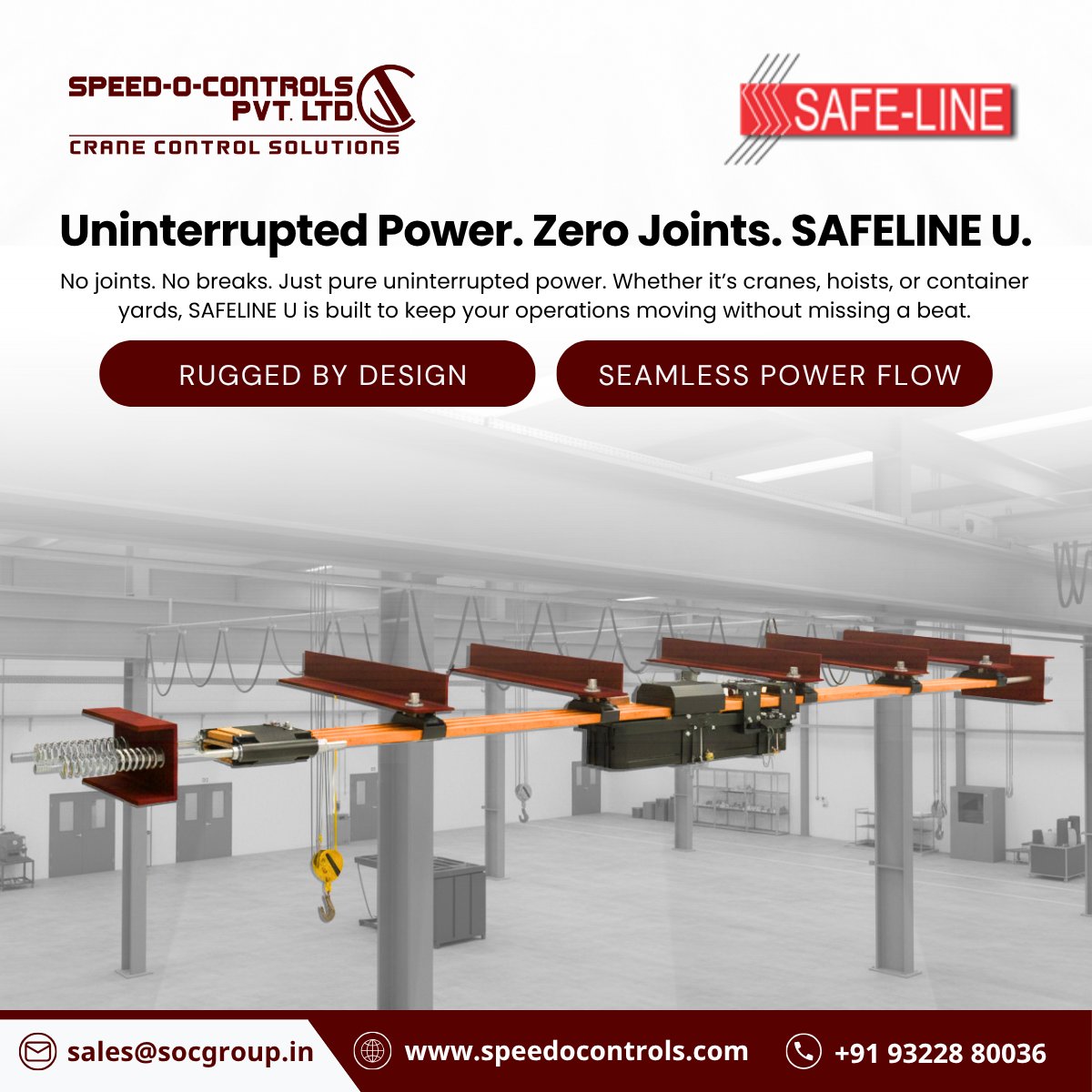 SpeedOControls's tweet image. What’s Stronger Than Steel, Seamless as a Line, and Smarter Than Cables?”
✨ Why It Stands Out
 🚀 Seamless power flow – Zero interruptions
 🛡️ Safer &amp;amp; cleaner – Insulated for maximum operator safety
 
#SpeedOControls #SAFELINEU #JointlessPower #CraneControl #IndustrialAutomation