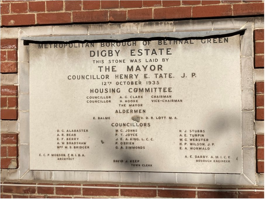 CllrMarcFrancis's tweet image. Happy Birthday to the Digby estate in Bethnal Green, which has provided affordable homes to local families for 90 years. Later renamed Godley VC House to commemorate local caretaker Sidney Godley's bravery at the Battle of Mons. Work will start soon on 53 new council homes nearby