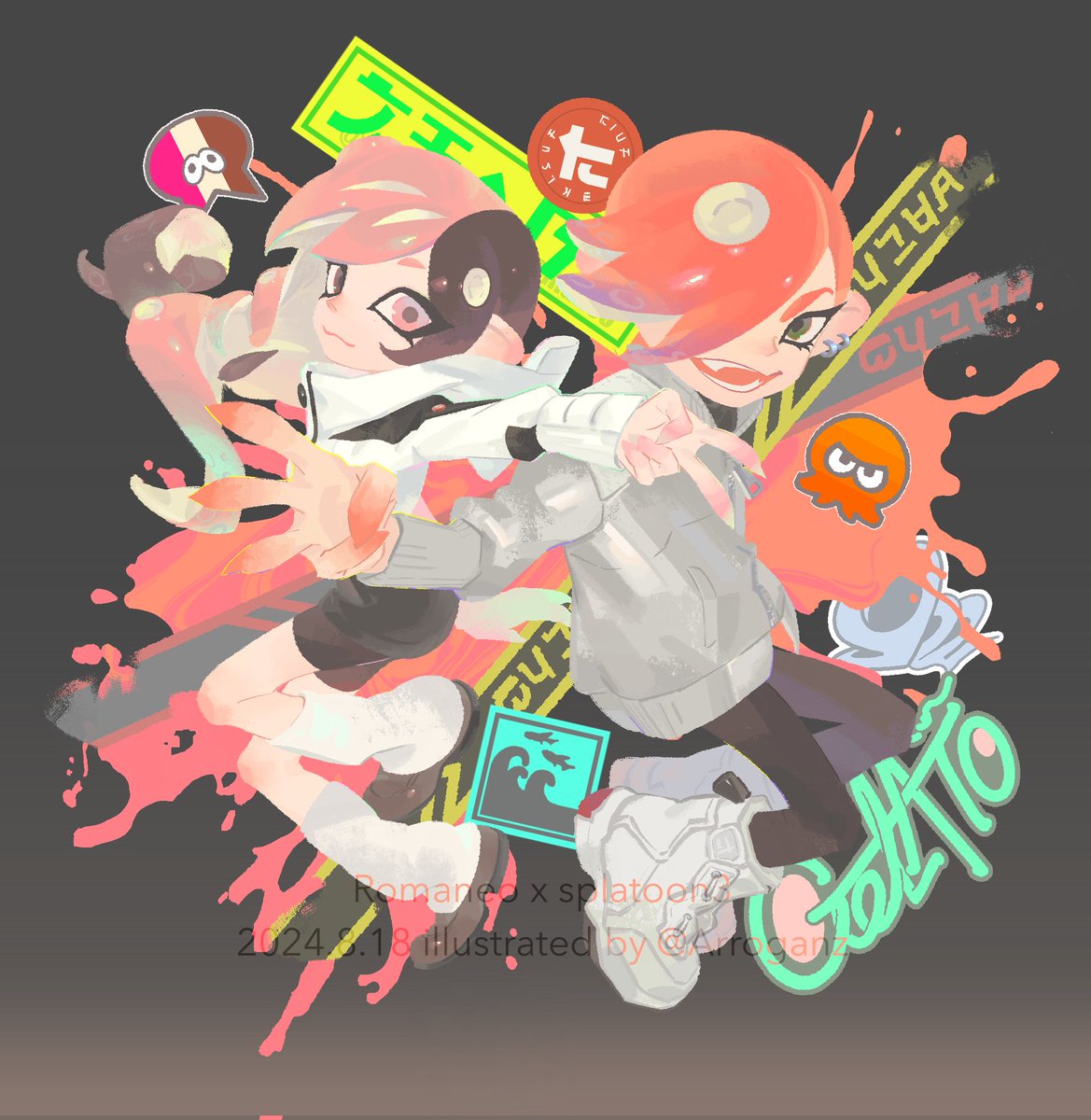 Arr0gAnz_777's tweet image. 🍨🎃🐙🦑😉
#RWBY #Romaneo #Neopolitan #RomanTorchwick #Splatoon3