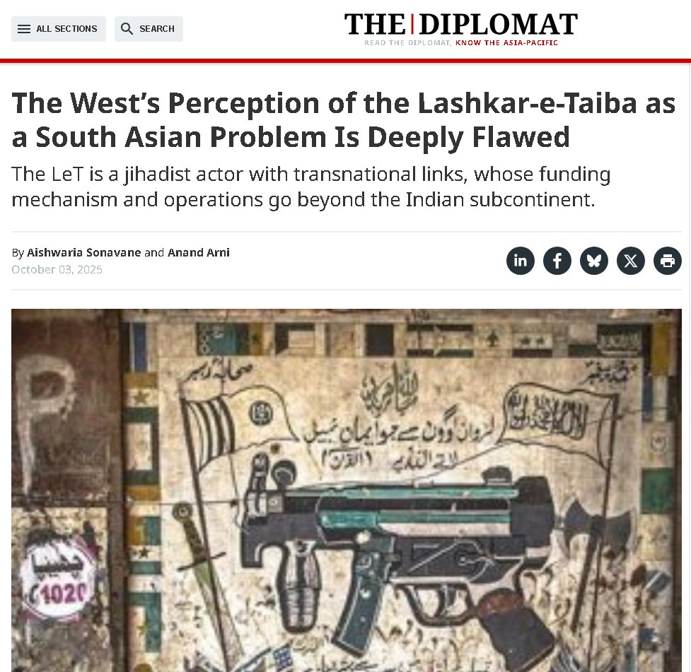 Lashkar-e-Taiba’s footprint in Seoul shows what India has long warned — Pakistan’s LeT isn’t a “regional” actor but a global terror proxy. 

A group built by ISI, now spreading from Kashmir to Korea. The world must stop treating it as India’s headache alone.
#TerrorHasNoBorders