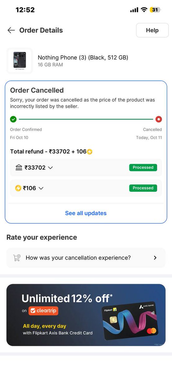 TechFactsRafee's tweet image. All the #NothingPhone3 orders are cancelled by the #Fraudkart , nicely played ra @Flipkart @flipkartsupport