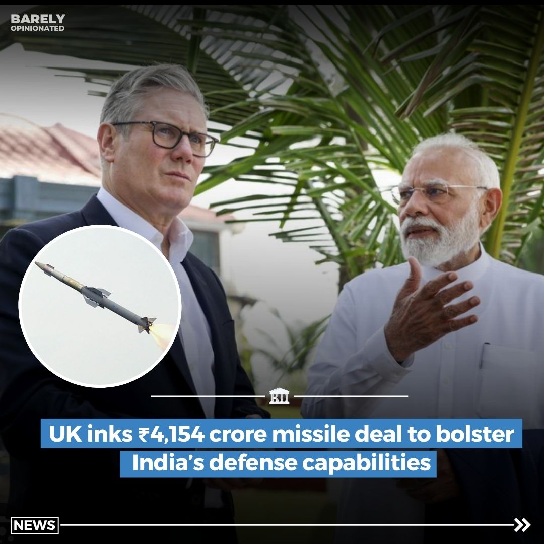 BrlyOptd's tweet image. United Kingdom has signed a ₹4,154 crore missile deal with India to supply Lightweight Multirole Missiles manufactured in Belfast. #IndiaUK #DefenseDeal

The agreement enhances India’s defense preparedness and underscores the growing Indo-UK strategic partnership in security and
