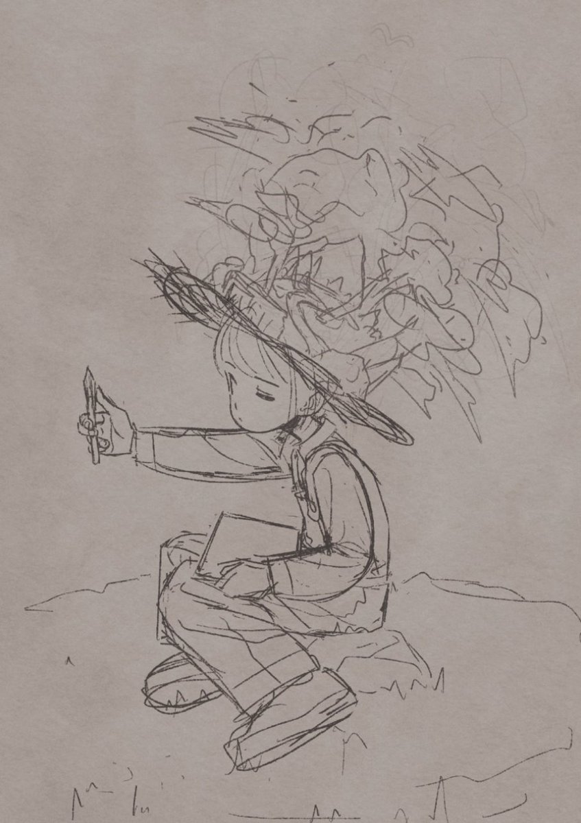 kunitarouart's tweet image. #これがこうなるから主線なしは好き