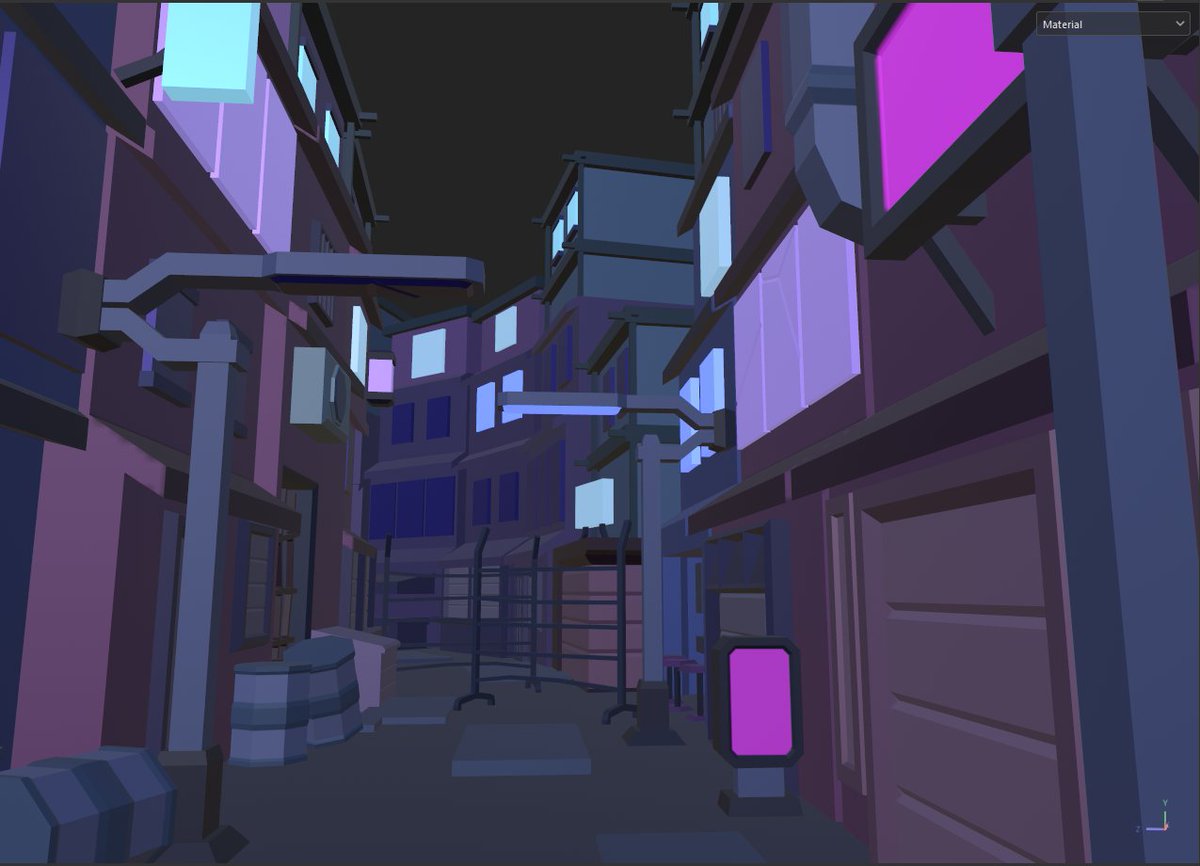 SmasherVR's tweet photo. The streets are calling... 🌃⚡

Neon alleyways, hidden dangers, and that classic #cyberpunk vibe we've been craving. New location unlocked!

Development is in overdrive... Putting the final polish on SMASHER. The chaos is almost ready.

#VR #VRgames #indiedev #gamedev #pcvr https://t.co/OwCH892uDV