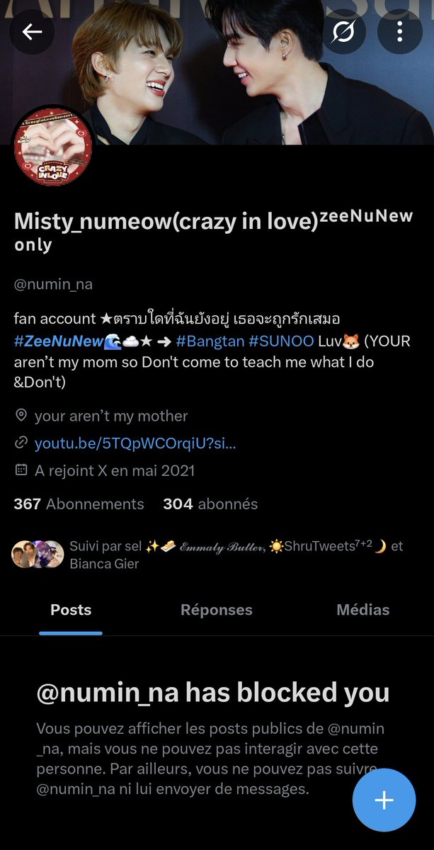 You have me blocked and you still go and mention me? 
If you're that bored, get a new hobby, maybe touch some grass and look at the stars.
Let people follow who they want even if it's not related to their main fandom ffs.
LET PEOPLE HAVE FUN ON THIS APP