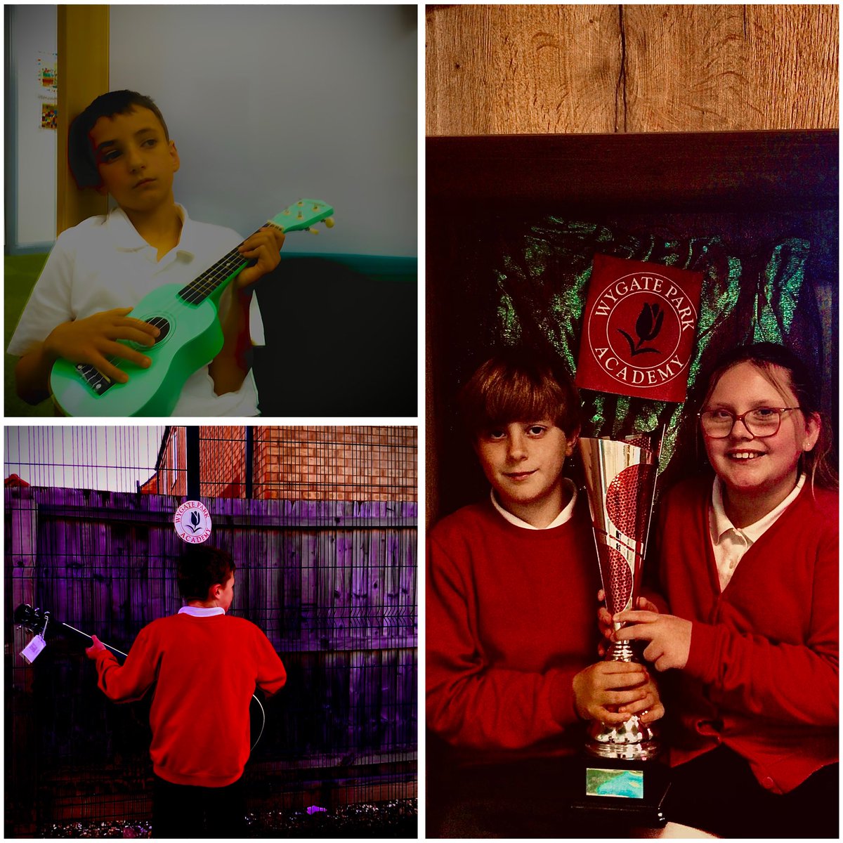 MissStanley19's tweet image. Year 6 love the @kapowprimary photography unit! Here they have created music album covers using inspiration from Derrick Boateng to represent @WygateA 📸 Their creativity and use of striking colours have made some fantastic final pieces again! #REACH #WygateWay