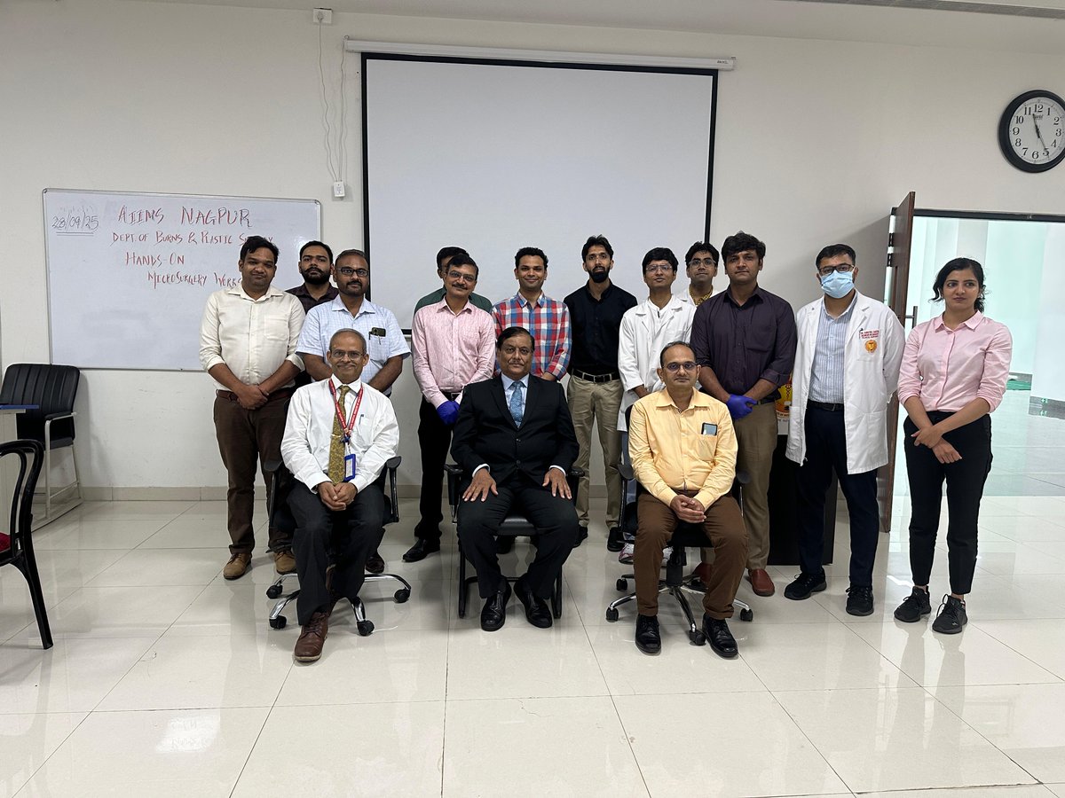 AIIMS Nagpur (@aiimsnagpur) on Twitter photo 🔹Dept of Burns & Plastic Surgery, <a href="/AIIMSNagpur/">AIIMS Nagpur</a> conducted a hands-on Microsurgery Workshop on 28.09.25 for 20+ MCh residents & consultants
🔹Inaugurated by Exec. Director, Dr Prashant P. Joshi, the workshop enhanced skills, confidence & precision in complex microvascular surgery 🔹Dept of Burns & Plastic Surgery, <a href="/AIIMSNagpur/">AIIMS Nagpur</a> conducted a hands-on Microsurgery Workshop on 28.09.25 for 20+ MCh residents & consultants
🔹Inaugurated by Exec. Director, Dr Prashant P. Joshi, the workshop enhanced skills, confidence & precision in complex microvascular surgery