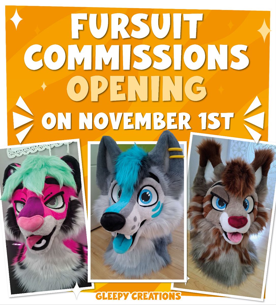 Fursuit commissions will be open on the first of November 🍂🍁👀

#fursuit #commissions