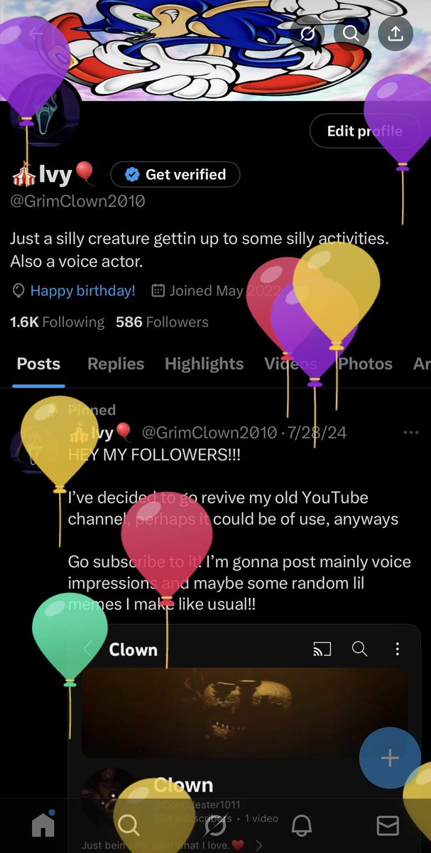 GrimClown2010's tweet image. Ah