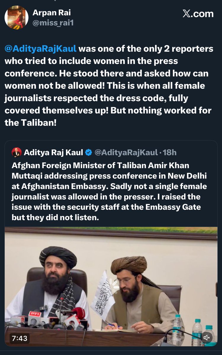 AdityaRajKaul's tweet image. Congress party which has itself banned Indian journalists from its headquarters, prevented them from attending press conferences, and even attempted to use the law to curb media freedom during the UPA era should be the last to deliver moral lectures about women journalists being…