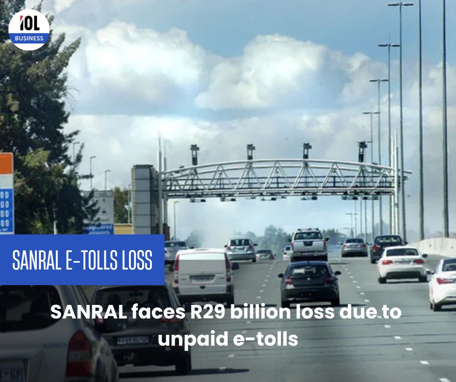 IOL's tweet image. The South African National Roads Agency (SANRAL) reported a staggering R29 billion loss on toll payments due in the 2024/25 financial year, reflecting expected credit losses on amounts owed to the agency.
#business #SANRAL #eTolls #loss #payments #financialyear
Read on…