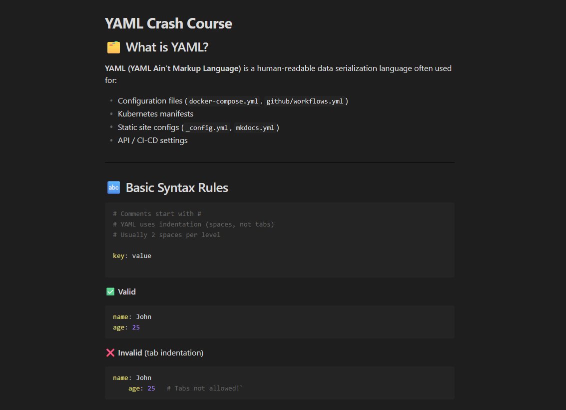 AmanSnippet's tweet image. The only reason I finally understood complex YAML in an hour was because of this brilliant video @Hiteshdotcom. Seriously, thank you for making it so clear! 🙏
I converted the entire video's structure into a clean, searchable Obsidian note for my vault (YAML syntax, best…
