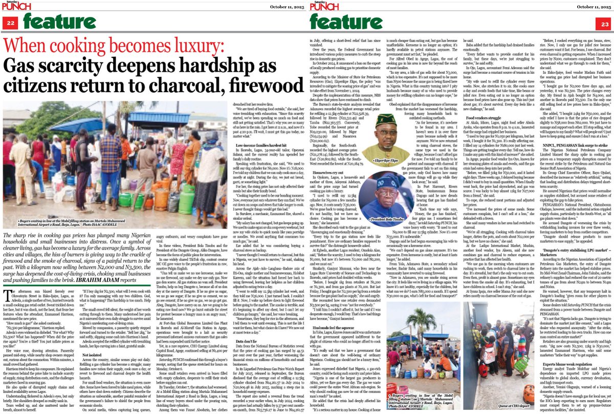 When cooking becomes luxury: Gas scarcity deepens hardship as citizens return to charcoal, firewood
punchng.com/when-cooking-b…
<a href="/MobilePunch/">Punch Newspapers</a> <a href="/childofdkingdom/">Samson Folarin</a> <a href="/YishauOlukorede/">Olukorede S. Yishau</a> <a href="/seunakioye/">Seun Akioye</a> <a href="/thesophielawal/">Big Sophsss✨🌚</a> <a href="/NGRPresident/">Presidency Nigeria</a> <a href="/RobertEgbert9/">Robert Egbert</a> <a href="/biodun_alao/">Alao Abiodun</a>