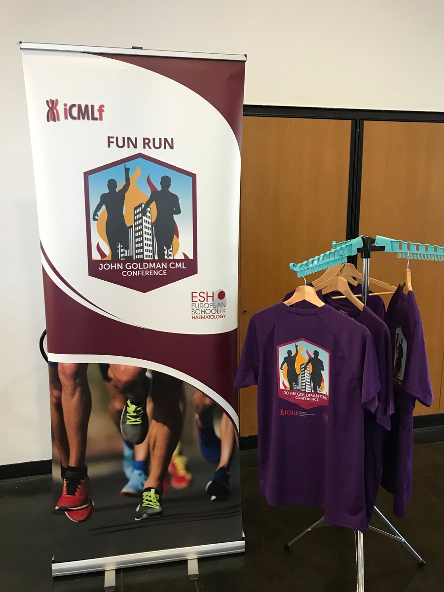 If you are attending #ESHCML2025, we would love you to join us for the 2025 John Goldman Fun Run on Sunday morning at 7.00.

Come to see us at the #iCMLf booth to register for the run. And don’t forget to pick up your charity t-shirt – this year's colour is purple!