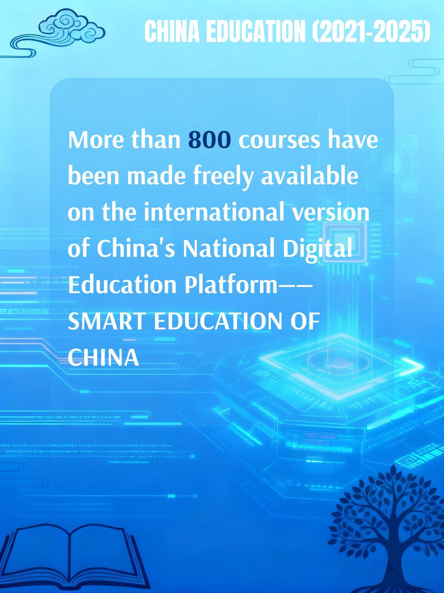 Edu_View's tweet image. Unlocking knowledge for the world! 🌍
China's National Digital Education Platform——SMART EDUCATION OF CHINA has launched its international version, offering FREE access to 800+ courses. Join us in sharing the benefits.
#DigitalEducation #OpenKnowledge #GlobalLearning