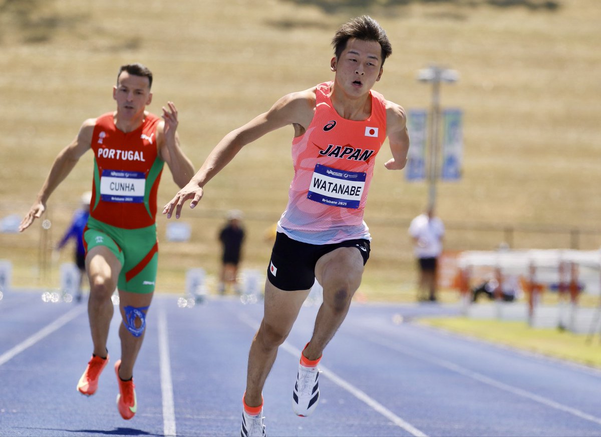 # Virtus世界陸上競技選手権大会　大会初日

男子100m(II-1)予選
#渡辺空馬選手(滋賀県立甲南高等養護学校）11.06(−0.4）のタイムで決勝進出。