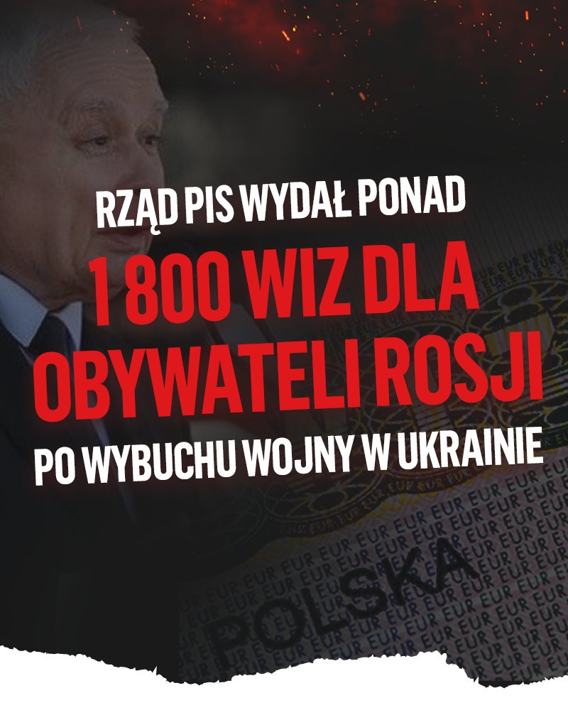 Platforma_org's tweet image. Rząd PiS wydał ponad 1 800 wiz dla obywateli Rosji po wybuchu wojny w Ukrainie‼️
#MigracjaPiS