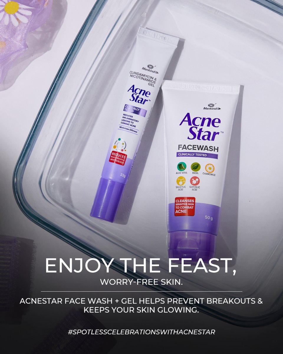 AcnestarGel's tweet image. Fasting is great for your body, but overeating afterward can take a toll on your skin. Start light, stay hydrated, and keep your glow intact this festive season.

#AcneStar #SpotlessSkin #FestiveGlow #HealthySkin #SkinCareTips #PostFastingCare #StayHydrated #ClearSkinGoals