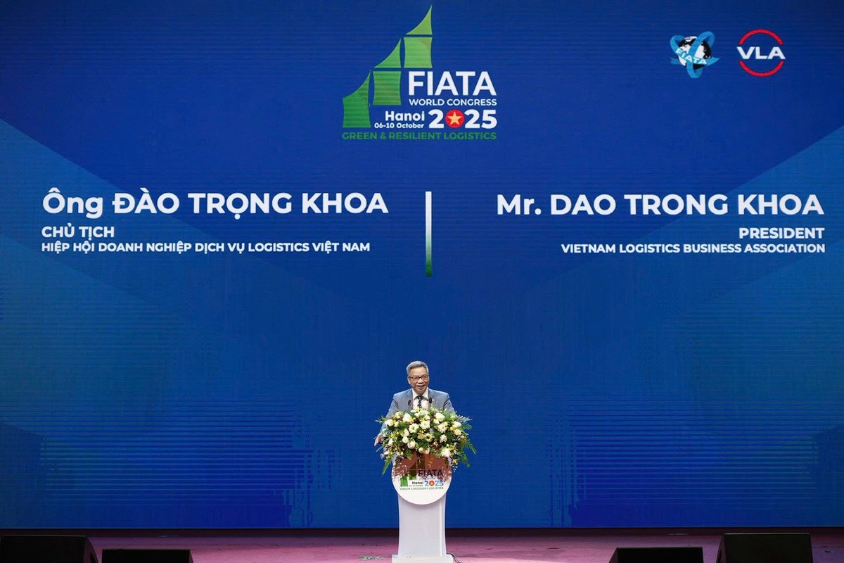 FWC2025's tweet photo. 🇻🇳 VLA President Dao Trong Khoa Elected as FIATA Vice President 
At the FIATA Electoral General Meeting, Mr. Dao Trong Khoa, President of the Vietnam Logistics Business Association (VLA), was elected as Vice President of FIATA. https://t.co/podsv22GSU