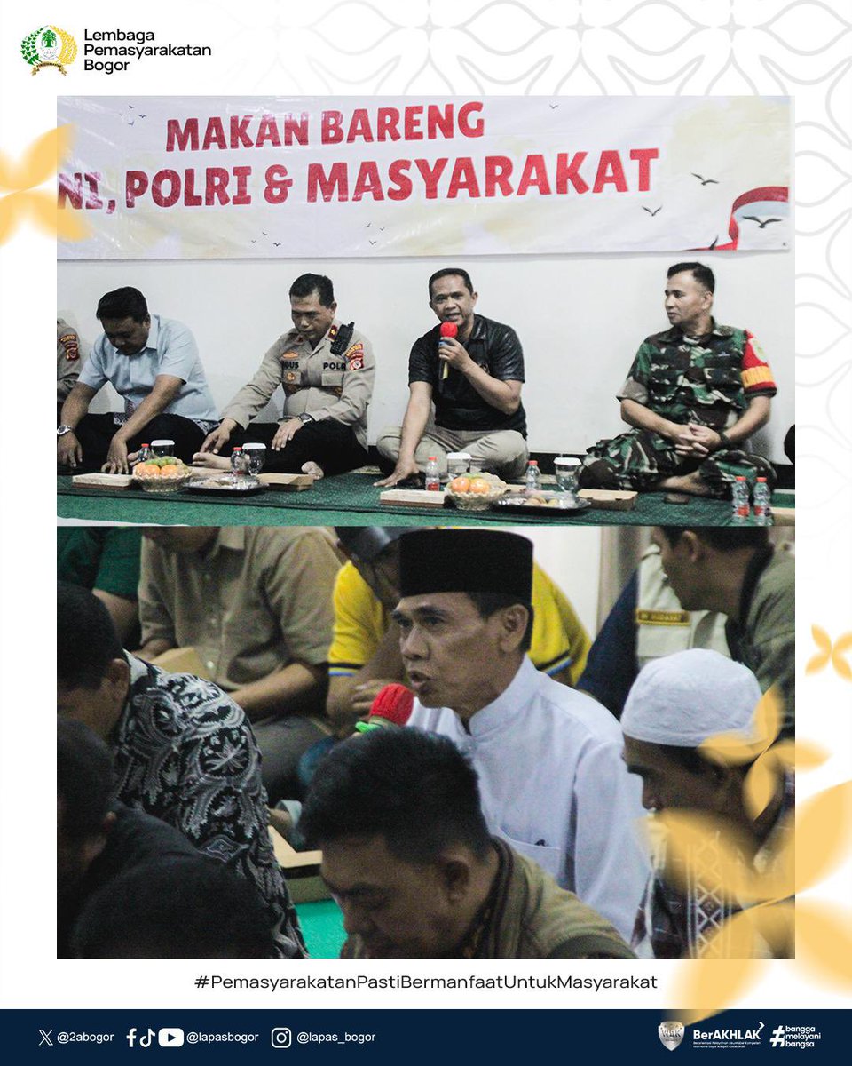 2aBogor's tweet photo. Dari Lapas Bogor Untuk Masyarakat! Makan Bareng Tebar Manfaat Bareng Kalapas Bogor dan TNI-Polri

Hi #SobatElpale Ngopi bareng bukan cuma buat nongkrong, tapi juga buat nyatuin langkah bareng masyarakat! 🤝✨ https://t.co/PfvQksVPns