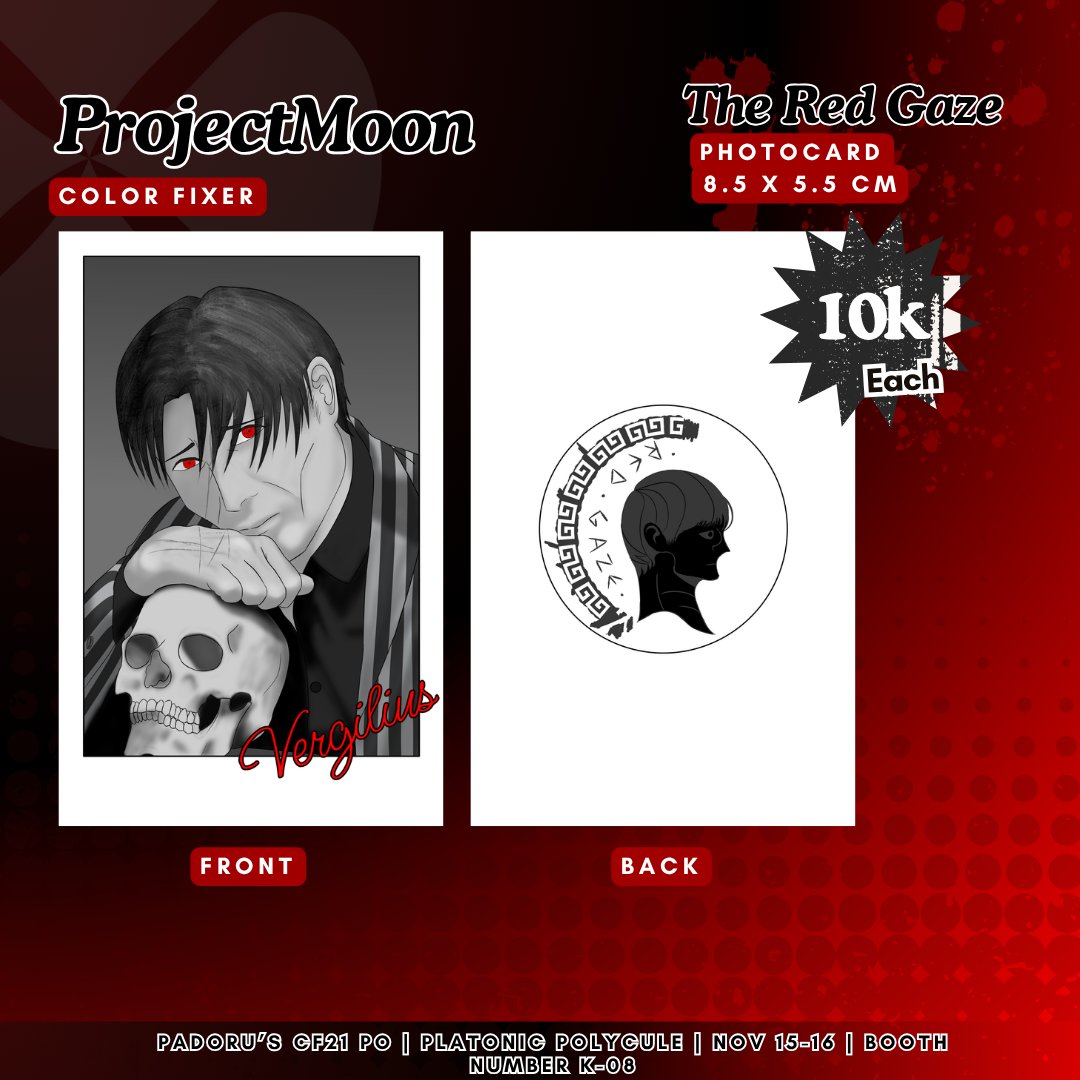 Sveills's tweet image. #CF21 PREORDER IS OPEN! [LIKE &amp;amp; RT = 😍]  
Both Pickup and Mail orders are available!  
🪧Platonic Polycule @ K-08 [Both Days] 
💌Mail Order:  forms.gle/d6jzXzjqBccnkY…
🛒Pickup: forms.gle/yhgqU1bA8Zc1oh…

#LCB #림버스 #LimbusCompany #リンバス #cf21catalogue