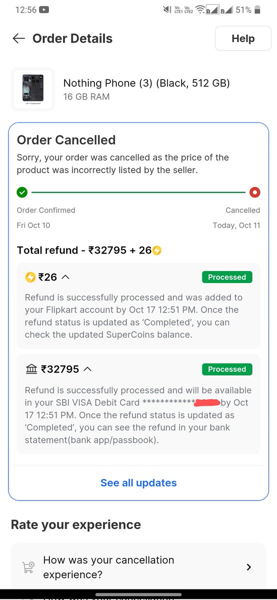 RahulllGupta's tweet photo. #Flipkart is a total #scam! Ordered #Nothing Phone 3 for ₹32,795 and they just CANCELLED it . Worst platform ever. Don’t waste your money or trust here. #FlipkartScam #BoycottFlipkart @GyanTherapy
@Flipkart @flipkartsupport @jagograhakjago @getpeid @nothingindia https://t.co/Am7WDVxVQH
