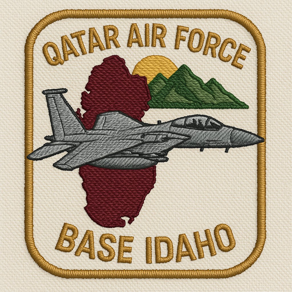 DigitEMB's tweet image. Qatar Air Force Base Idaho patch—stitched to perfection by DigitEMB! ✈️ Every detail reflects mastery and military strength. 💫
#DigitEMB #EmbroideryDigitizing #QatarAirForce #CustomPatch #MilitaryDesign #VectorArt #IdahoBase #EmbroideryWork #PatchDesign #CreativeArt