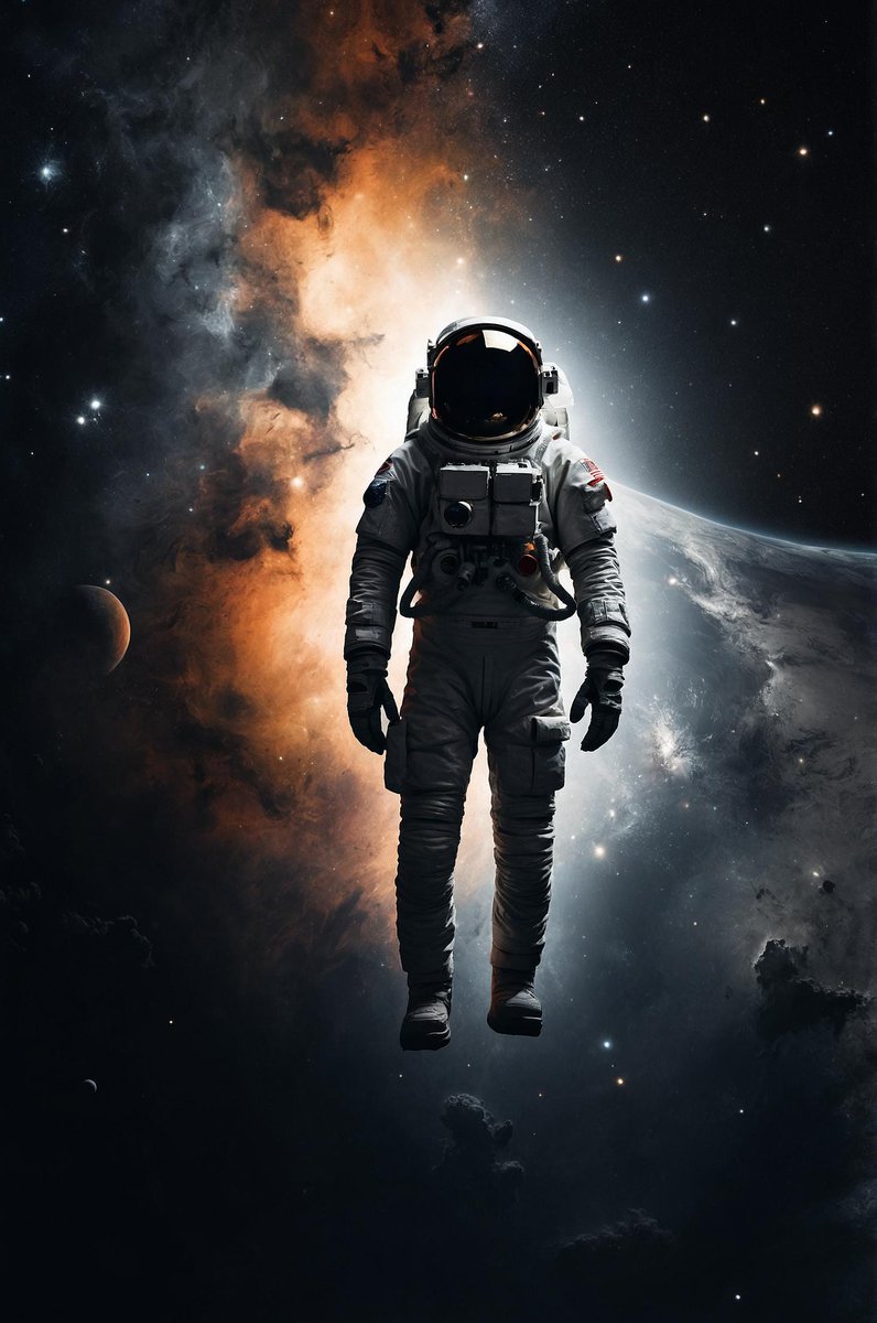 LakesFurniture's tweet photo. Astronaut Wall Art Print: Cosmic Sci-Fi Illustration (Digital Download https://t.co/za6vtlZ46b #mugdesign #greetingscards #aiprints #giftforgeek #tshirtdesign #walldecor #gifts #aiwallart #aiart #lakedistrict #KidsRoomImages https://t.co/S0QcRapuUJ