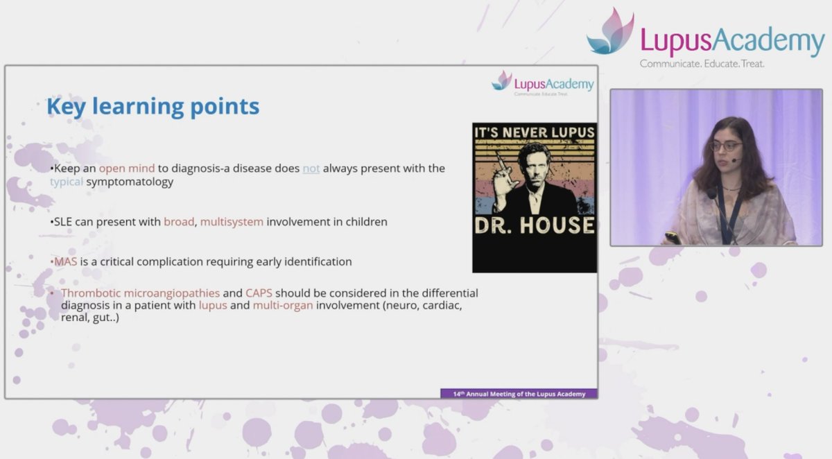 PReSLupusWP's tweet photo. 🌅 Day 3 at the @LupusAcademy Meeting in Berlin 🇩🇪— and what better way to begin than with Dr Afroditi Barmpakou (UK) presenting 'The butterfly effect: The different faces of systemic lupus erythematosus, all in one child.' The complexities of #cSLE  to kick off the day! #Lupus https://t.co/WlD56GncAK