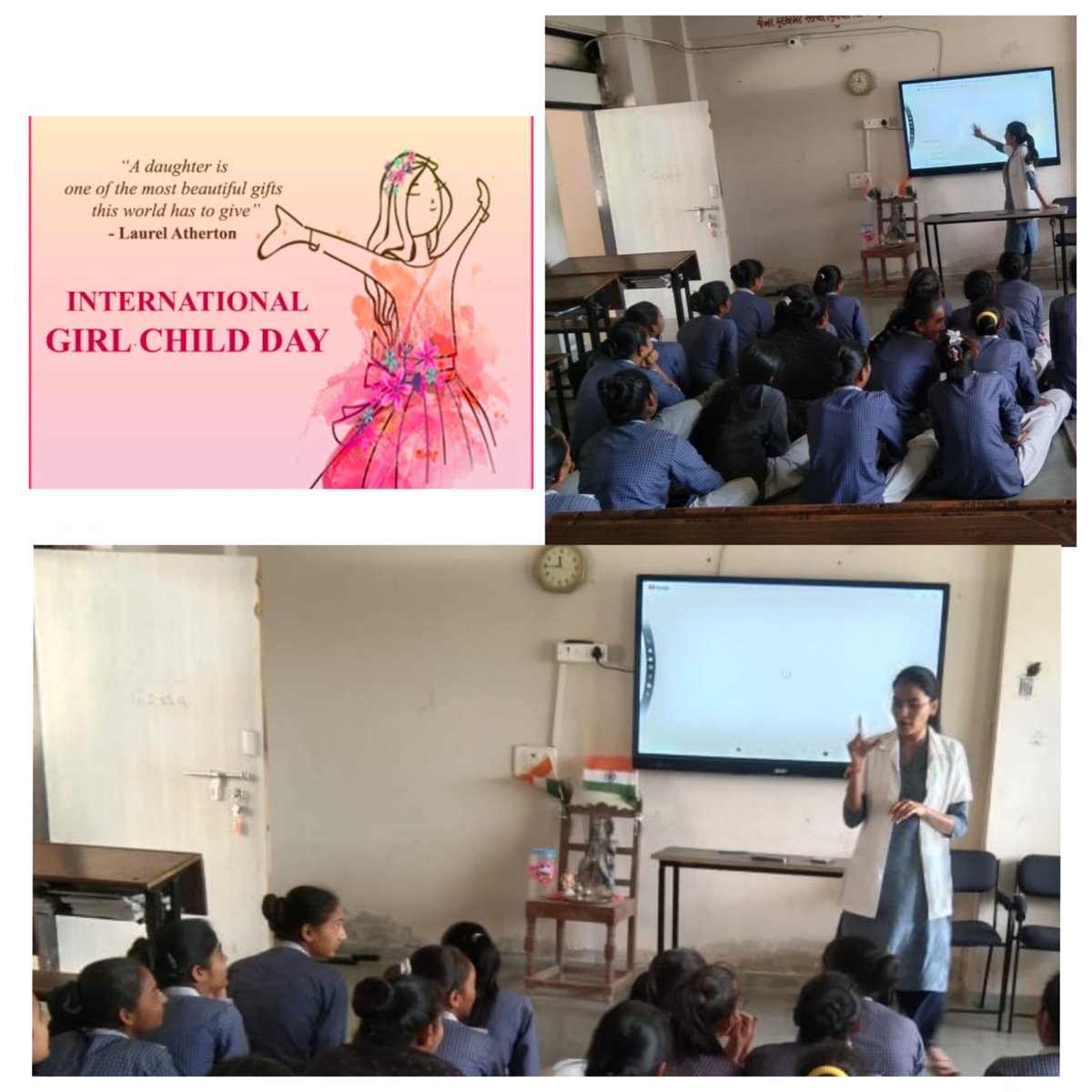 International girl child day celebration at school