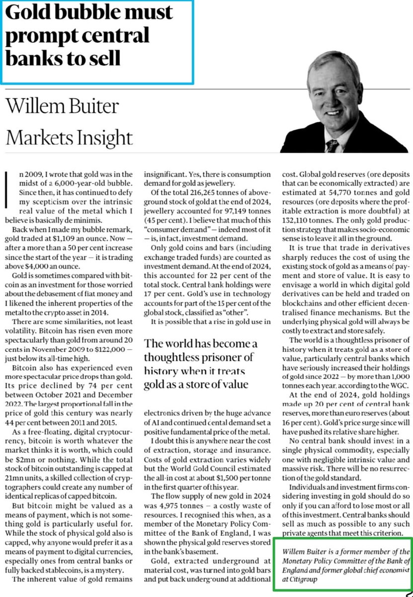 NileshShah68's tweet image. A Bull call on Gold vs a Bear call on Gold. 

Both are right on focusing upon the role of the Central Bankers. 

Their actions will influence Gold Prices in a material manner.